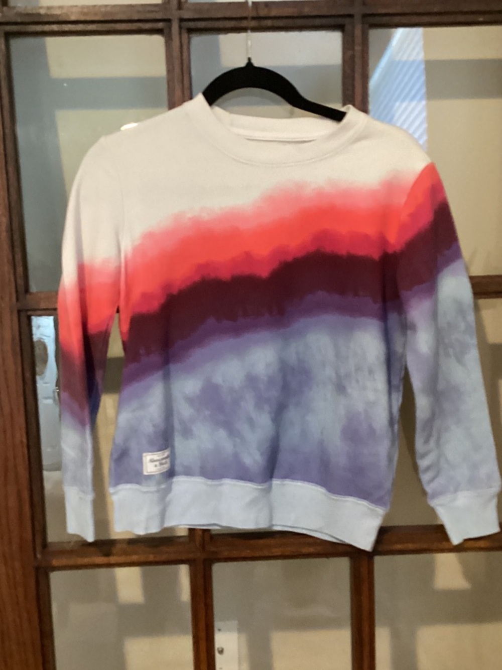 Kids Tie-Dye Crewneck Sweatshirt in Pink, Purple & Light Blue